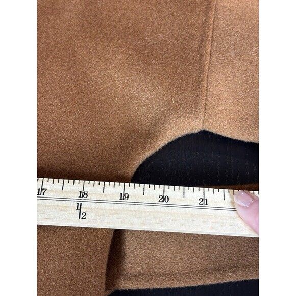 Quaint Dion Dulama Quantas Wool Cashmere Coat Brown 34 Pockets Wrap Closure Robe - Picture 7 of 11